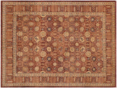 handmade Traditional Tabrizjalil Maroon Blue Hand Knotted RECTANGLE 100% WOOL area rug 9x12